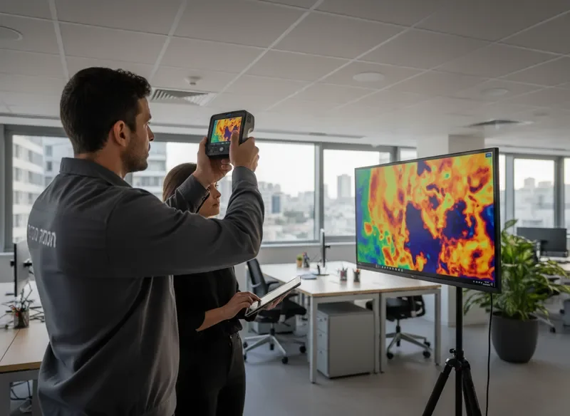 סריקה תרמוגרפית לאיתור נזילה במשרד